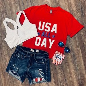 American Flag Pocket Shorts